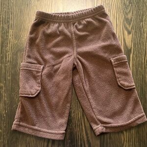 3-6 Month Brown Fleece Cargo Pants